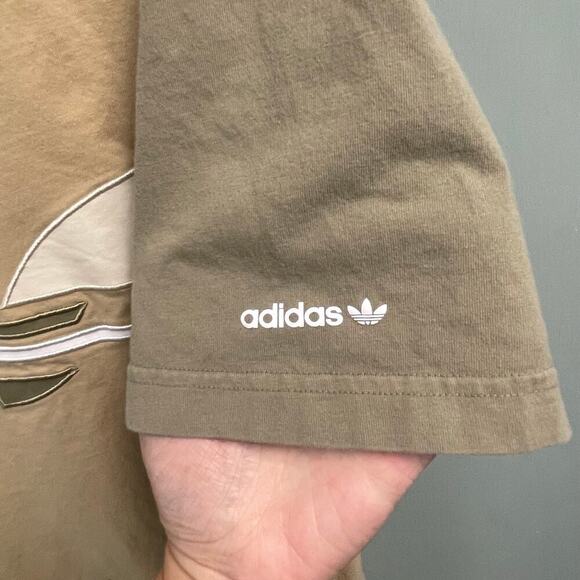 Adidas Trefoil Mens Neutral Tee Sz Medium Streetwear Casual Logo Sportswear - Picture 4 of 5